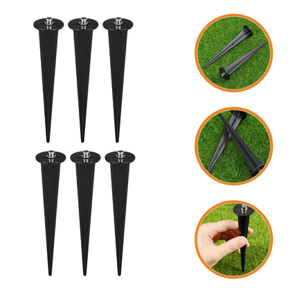 6Pcs Light Stake Stakes Lights Ground Spike Solar Garden Spikes Landscape Lamp Replacement Led Yard Flood Lamps Lighting Pathway - GlowMart
