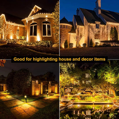 4/6/8LEDS 3000K Outdoor Spotlight Landscape IP65 Low Voltage Garden Lighting for Tree 220V Pathway Yard Lawn Ground Spotlight