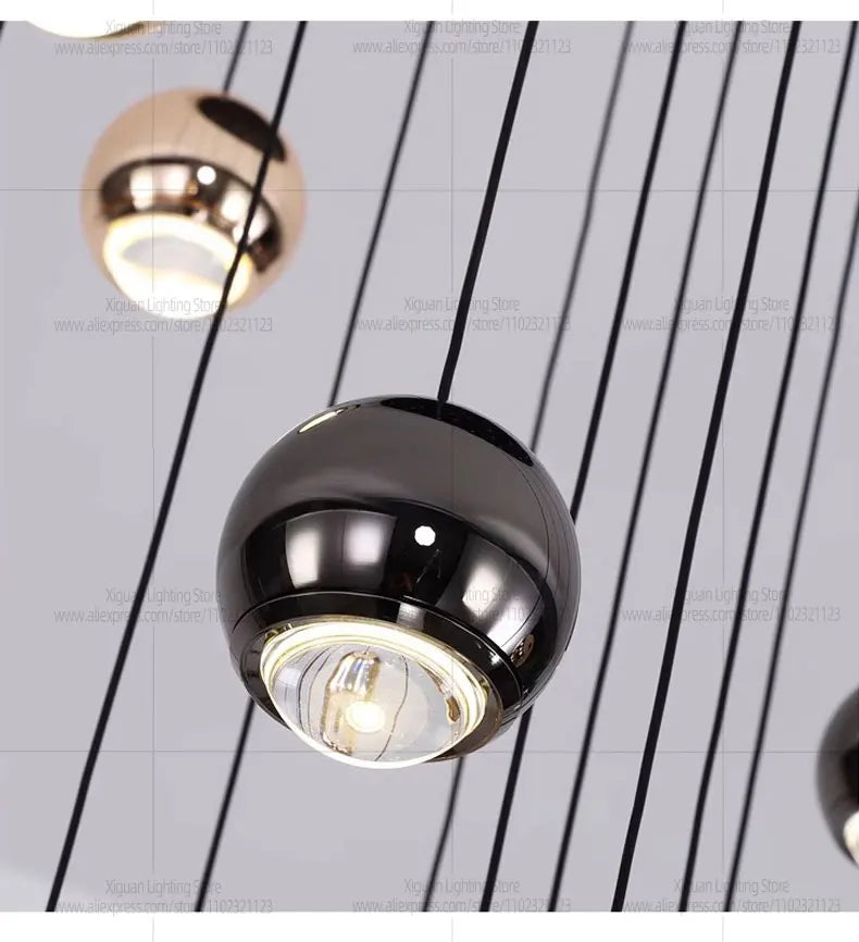 Modern Home decor Led Lights Pendant Light Lamps Chandeliers For Living Room Hanging Light Indoor Lighting LED Stair Chandelier - GlowMart
