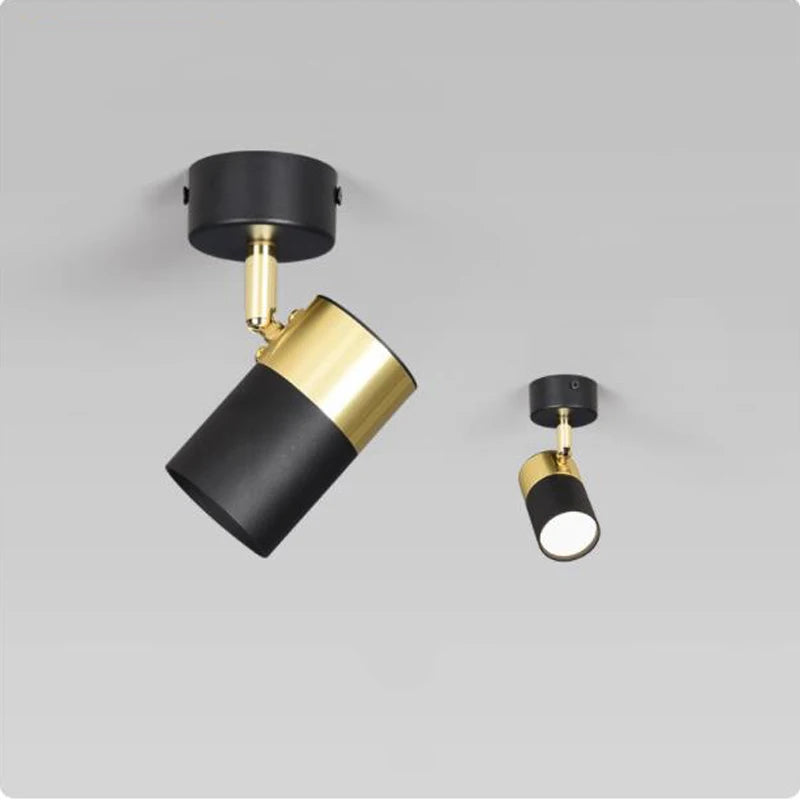 Led track ceiling lamp freely collocation spotlight home background wall living room clothing store guide rail slide track ceil - GlowMart