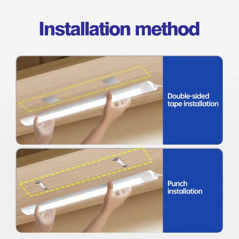 Led 220V Tube Light Room Strip With Cable Tube Lights Fixture For Home Bedroom Kitchen Cabinet Lighting indoor Lamp - GlowMart