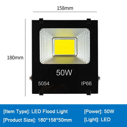 Outdoor Flood Light Led Wall Lamp 10W 20W 30W 50W 100W 200W Floodlight Exterior Street Waterproof Spotlight Garden Stadium Light - GlowMart