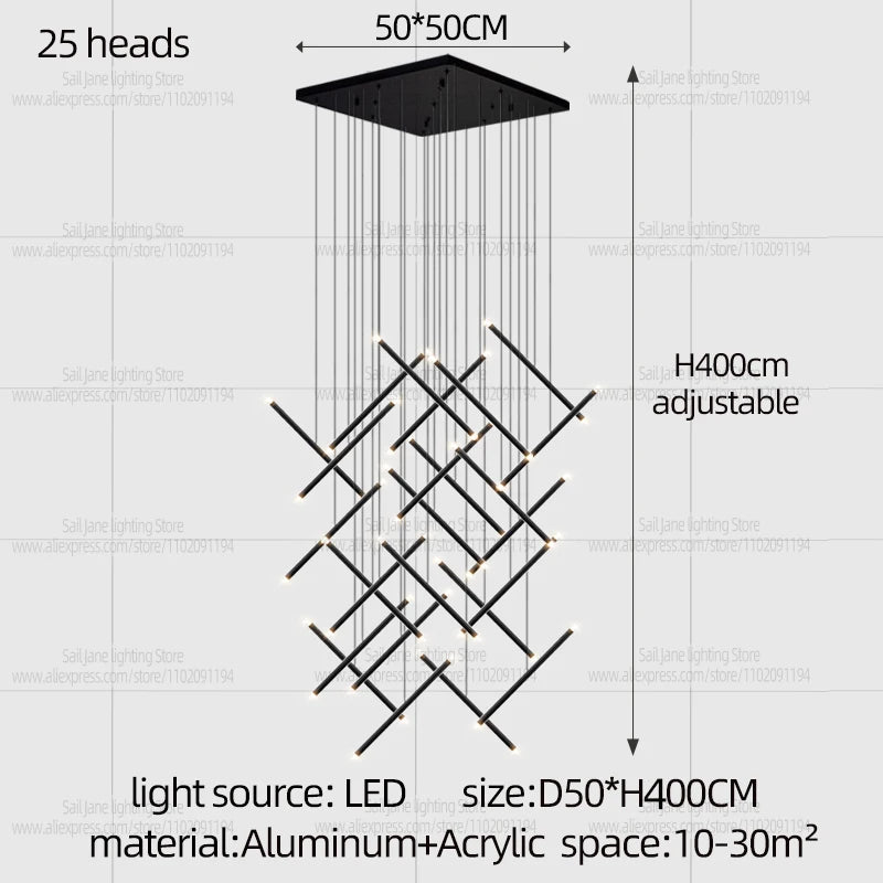 Nordic Pendant Light Modern Living Room Dining Table Lighting Lounge Hanging Restaurant Attic Chandelier Bedroom Ceiling Lamp - GlowMart