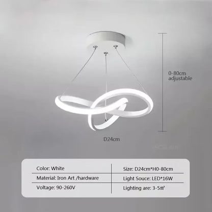DARHYN Modern LED Pendant Light Creative Hanging Light Irregular Streamlined Design Suitable For Indoor Lighting In Restaurants - GlowMart