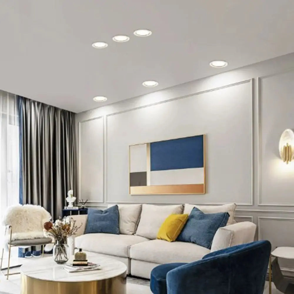 Durable Recessed LED Downlight Tricolor Dimmable Spot Light Down Lights Anti Glare 5W 7W Ceiling Spot Lights Indoor - GlowMart