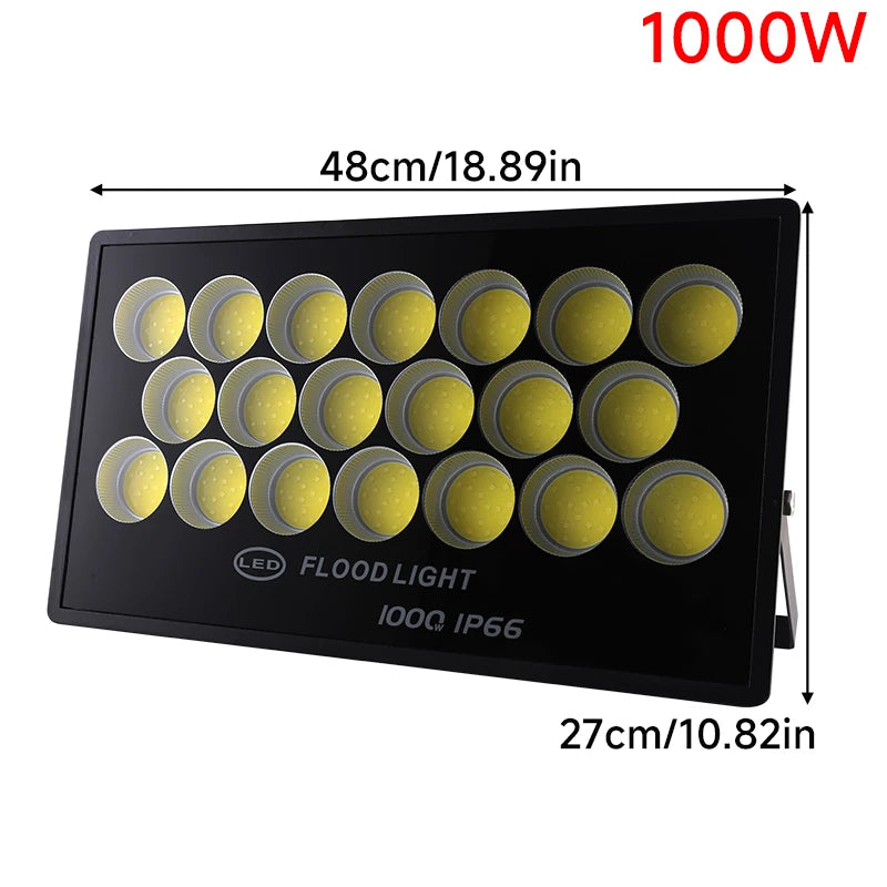 LED Flood Light AC220V 400W 500W 600W 800W IP66 Waterproof Outdoor Garden Projector Lighting Refletor Spotlight Wall Floodlight - GlowMart