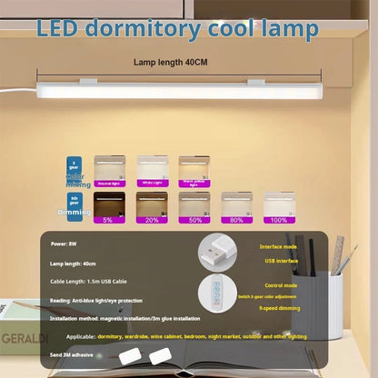 Led Light Tube Reading Lamp Learning 20cm-50cm Cold/warm/neutral/white Magnetic Wall Usb Night Dimmable Closet Strip Cabinet Bar - GlowMart
