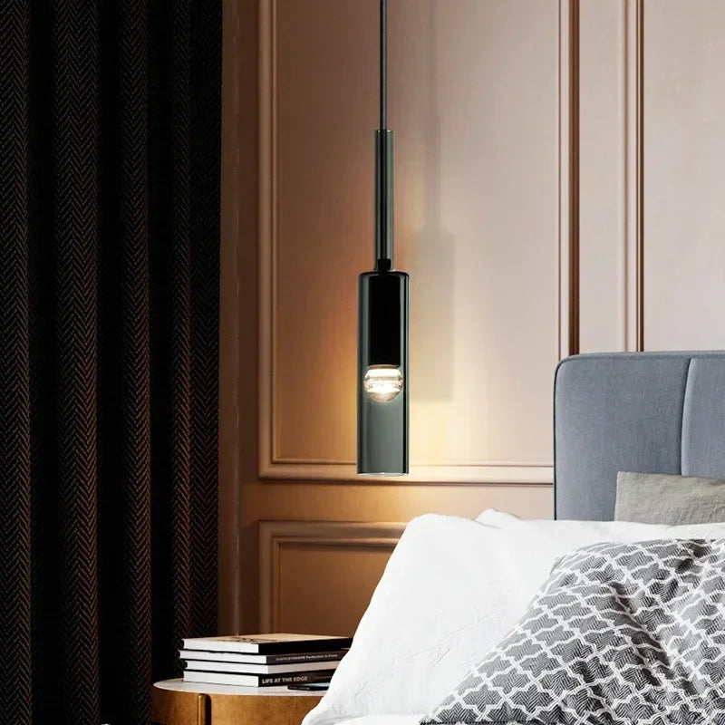 Modern  Glass Pendant Light for Bedroom Bedside Bar Kitchen Dining Room Hanging Lamp Ceiling Lighting Bathroom Decoration - GlowMart