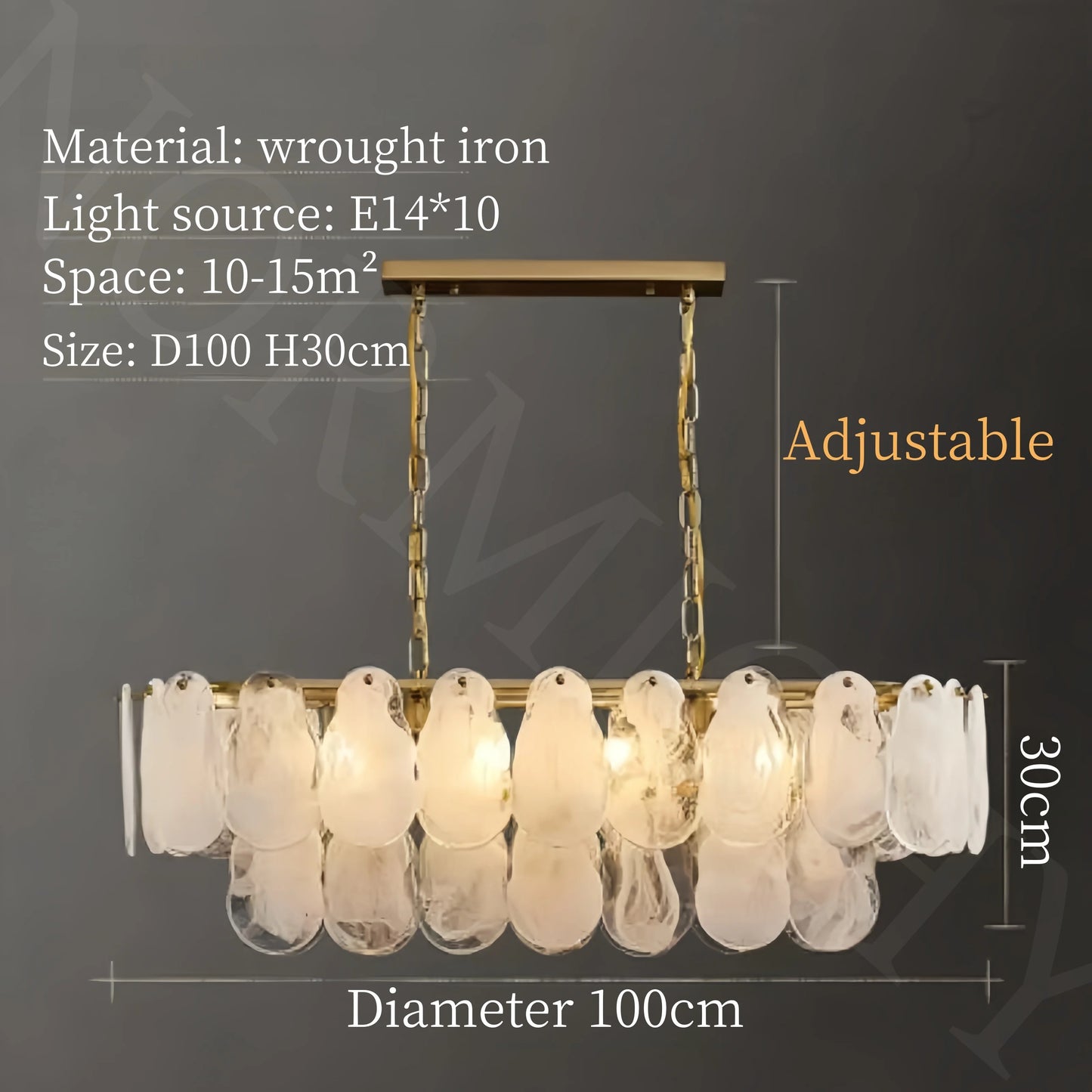 Luxurious Light Luxury Living Room Chandelier French Retro Bedroom Lighting Simple And Creative Cloud Glass Restaurant Lighting