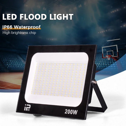 LED Floodlight Outdoor IP66 Waterproof Path Light Spotlight 10W 20W 30W 50W 100W 200W Outdoor Garden Porch Courtyard Lamp AC220V - GlowMart