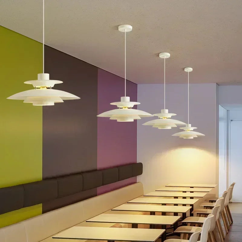 Danish Design LED Art Pendant Light Multicolor Umbrella Hanging Chandelier Living Dining Room Restaurant Lustre Pendant Lamp - GlowMart