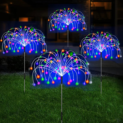 Solar Firework LED Stake Lights Outdoor Garden Decor Pathway Fairy Light Waterproof Yard Lawn Patio Landscape Decor Solar Lamp - GlowMart
