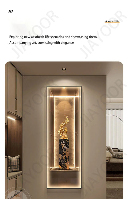Modern Light Luxury Entrance Decoration Painting Wealth Wall Lamps Tree Corridor Hanging Painting High-end Wall Painting Light - GlowMart