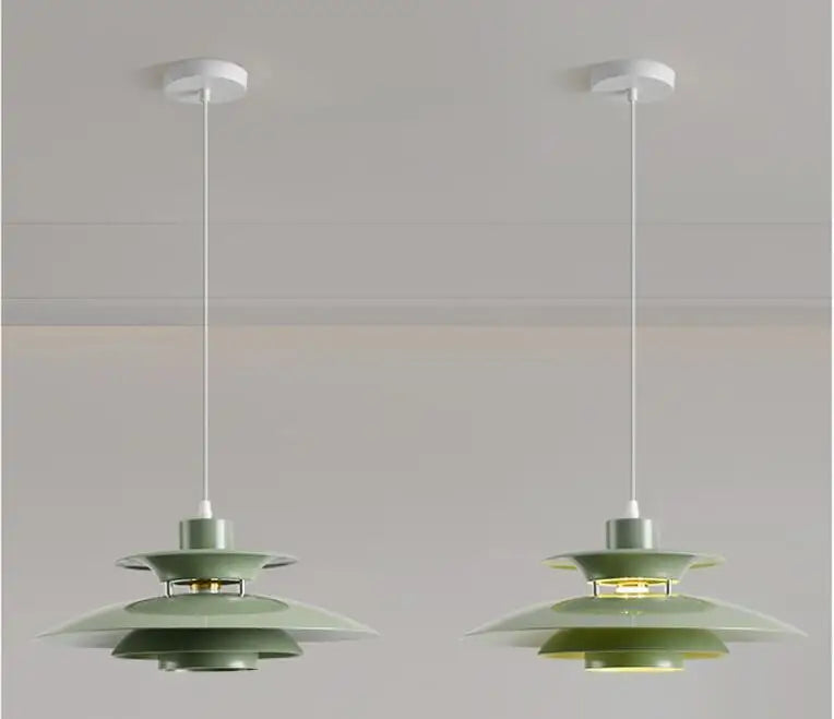 Danish Design LED Art Pendant Light Multicolor Umbrella Hanging Chandelier Living Dining Room Restaurant Lustre Pendant Lamp - GlowMart