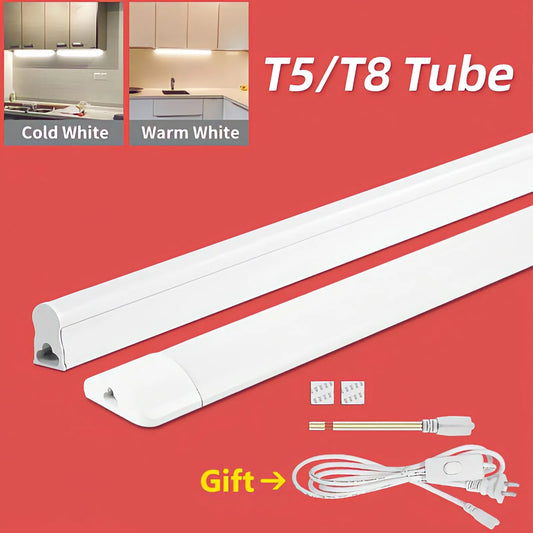 Led tube light 220v T5/T8 led Bracket Lamps For Home 10W 30/60/90cm Bar lights Industrial Commercial Light Fixture Kitchen Study - GlowMart