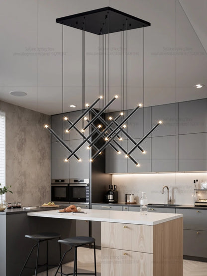 Nordic Pendant Light Modern Living Room Dining Table Lighting Lounge Hanging Restaurant Attic Chandelier Bedroom Ceiling Lamp - GlowMart