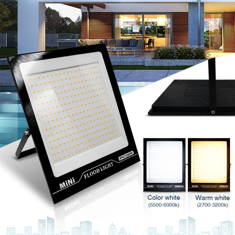 LED Flood Light 220V 10W 20W 30W 50W 100W 150W 200W IP67 Waterproof Floodlights Outdoor Garage Street Garden Yard Wall Lighting - GlowMart