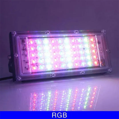 50W LED Flood Light IP65 Waterproof Reflector Led Spotlight AC 220V Outdoor Floodlight Red Green Blue Garden Lighting - GlowMart