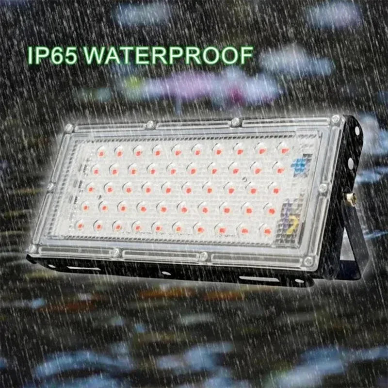 50W LED Flood Light IP65 Waterproof Reflector Led Spotlight AC 220V Outdoor Floodlight Red Green Blue Garden Lighting - GlowMart