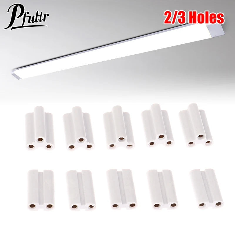 10Pcs Led Light And Fluorescent Connector Seamless Joint Unit Be Used In T5 T8 Tube Lamp 2 Pins 3 Pins Connectors Joints - GlowMart