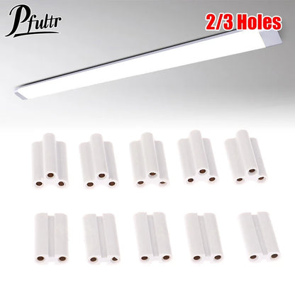 10Pcs Led Light And Fluorescent Connector Seamless Joint Unit Be Used In T5 T8 Tube Lamp 2 Pins 3 Pins Connectors Joints - GlowMart