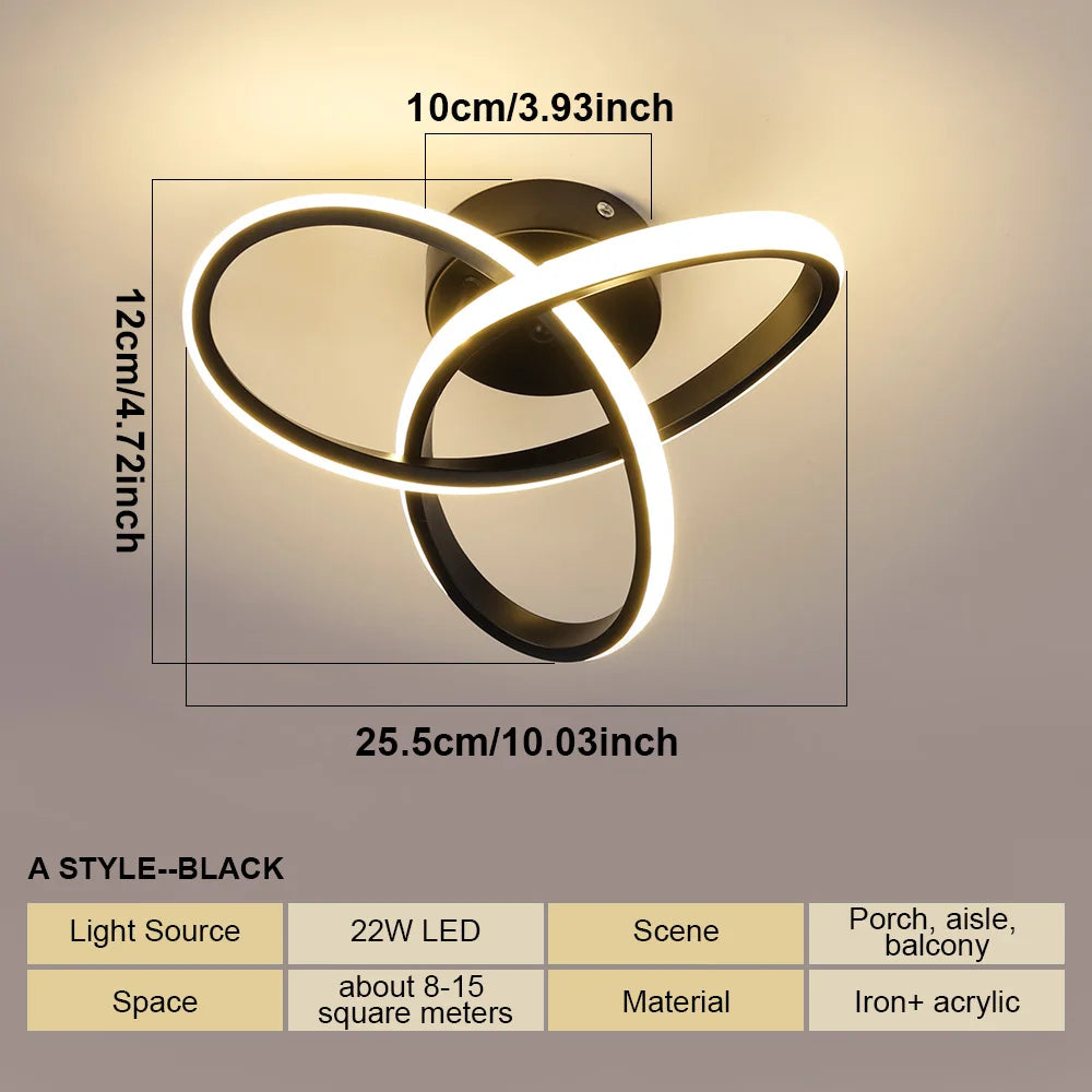 LED Ceiling Light Modern Aisle Ceiling Lamp Indoor Hallway Lighting Small Surface Mounted Fixtures Bedroom Balcony Office Lights