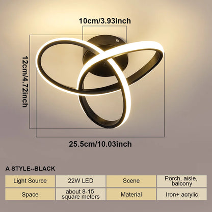 LED Ceiling Light Modern Aisle Ceiling Lamp Indoor Hallway Lighting Small Surface Mounted Fixtures Bedroom Balcony Office Lights