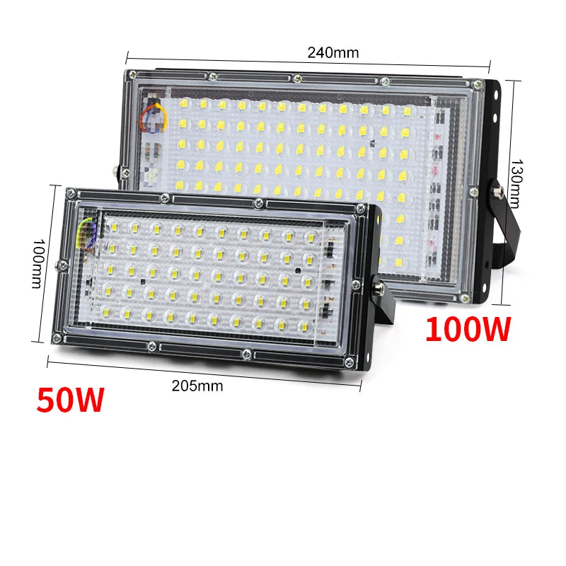 50W 100W 150W Led Flood Light IP65 Waterproof AC 220V Outdoor Floodlight Spotlight LED Reflector Street Lamp Wall Flood Lights - GlowMart