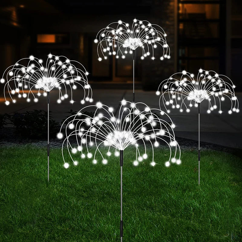 Solar Firework LED Stake Lights Outdoor Garden Decor Pathway Fairy Light Waterproof Yard Lawn Patio Landscape Decor Solar Lamp - GlowMart