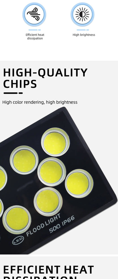 2025 NEW Led Flood Light 500W 400W 300W 200W 100W AC 220V Outdoor Wall Floodlight Spotlight IP66 Waterproof LED Street Lamp