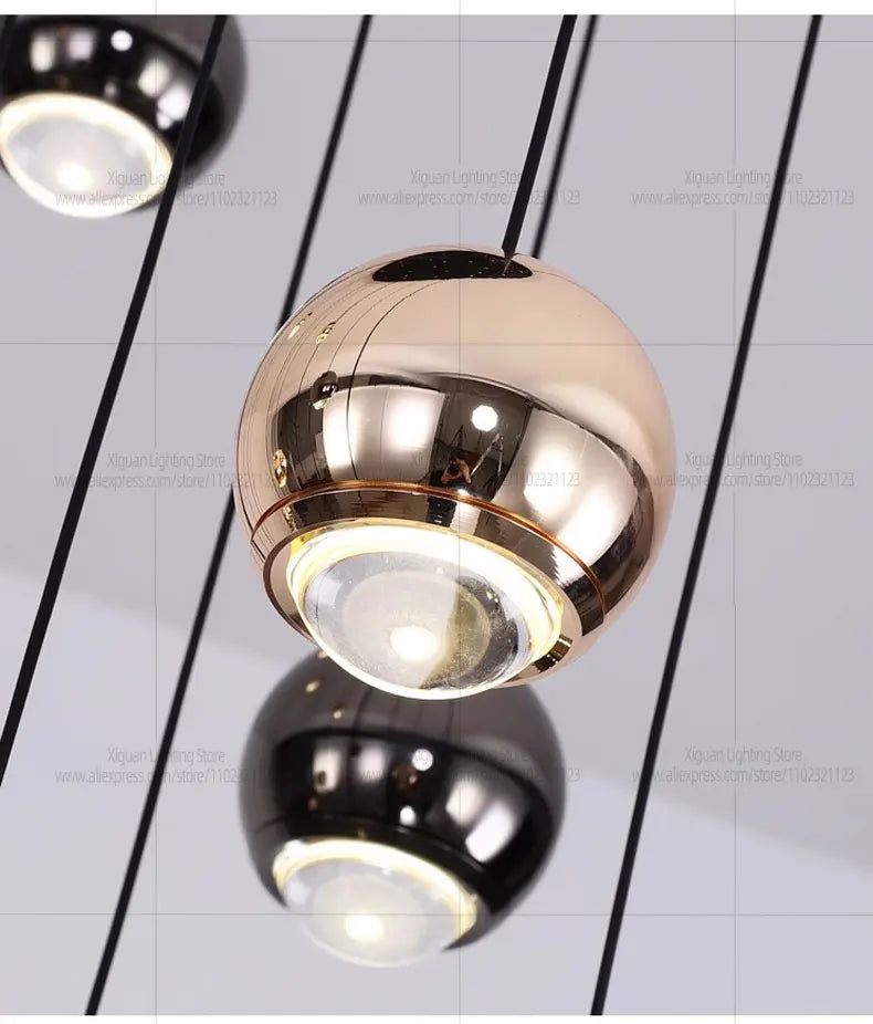 Modern Home decor Led Lights Pendant Light Lamps Chandeliers For Living Room Hanging Light Indoor Lighting LED Stair Chandelier - GlowMart