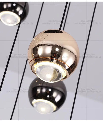 Modern Home decor Led Lights Pendant Light Lamps Chandeliers For Living Room Hanging Light Indoor Lighting LED Stair Chandelier - GlowMart