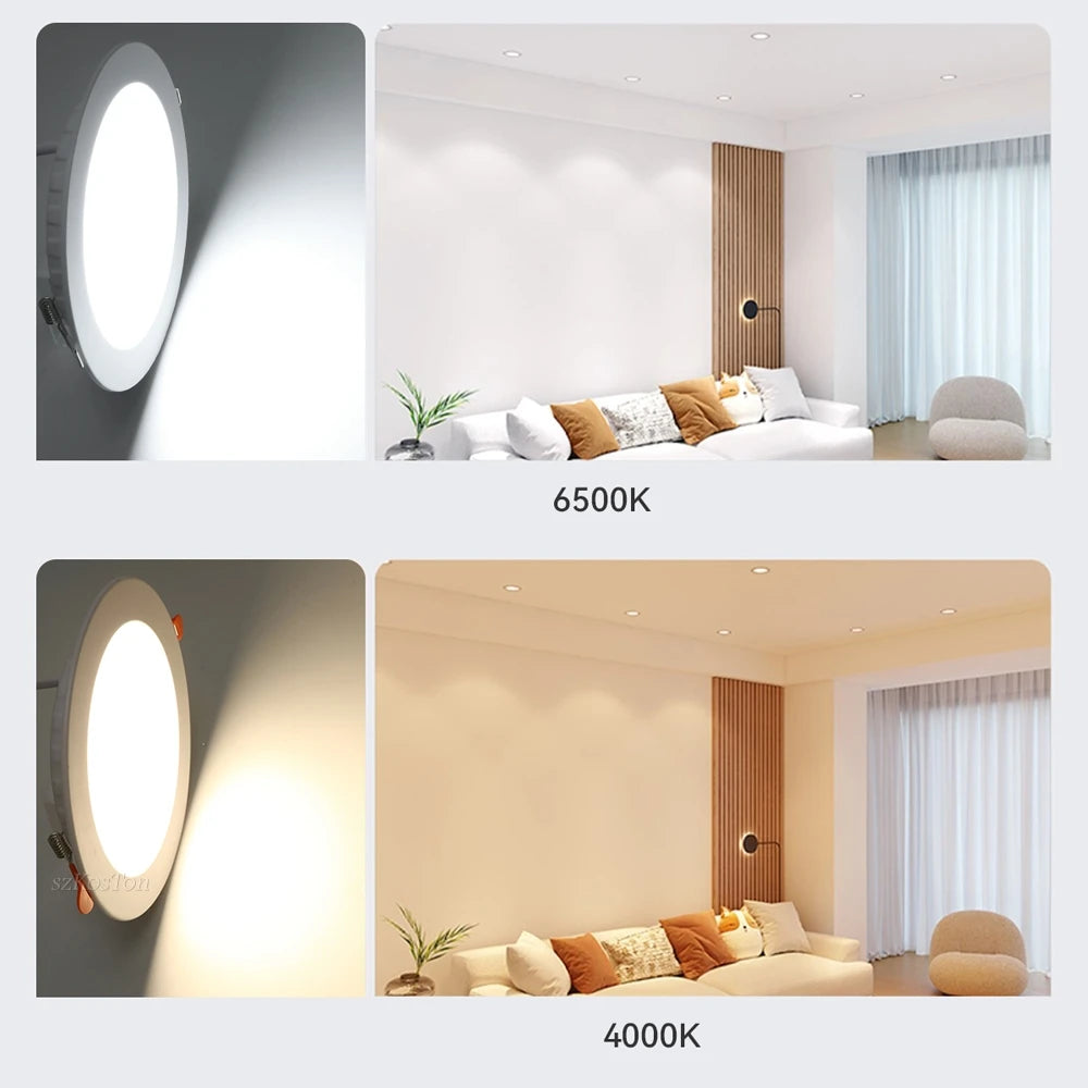 LED Downlight Recessed Ceiling Lamp 7W 9W 12W 20W AC220V Cold White LED Spotlight for Living Room Corridor Bathroom Kitchen - GlowMart