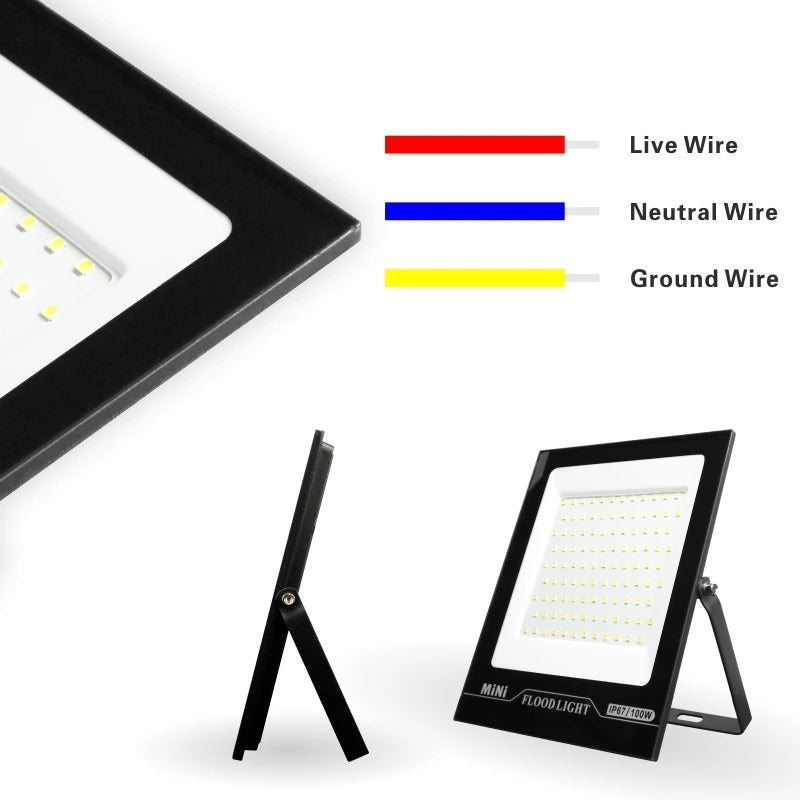 Led Flood Light 10W 20W 30W 50W 100W 150W Reflector Led IP67 Waterproof Floodlight Outdoor Spotlight Lighting Street Garden Lamp - GlowMart