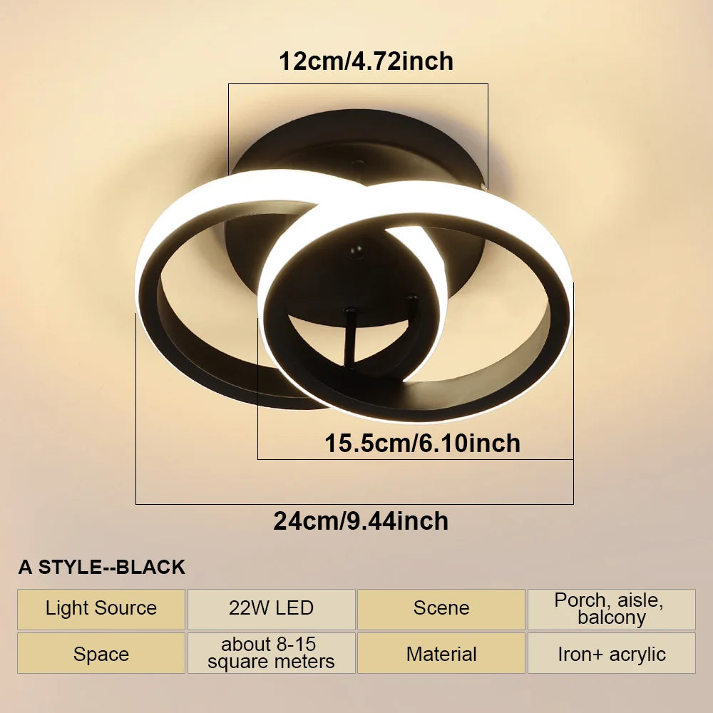 LED Ceiling Light Modern Aisle Ceiling Lamp Indoor Hallway Lighting Small Surface Mounted Fixtures Bedroom Balcony Office Lights