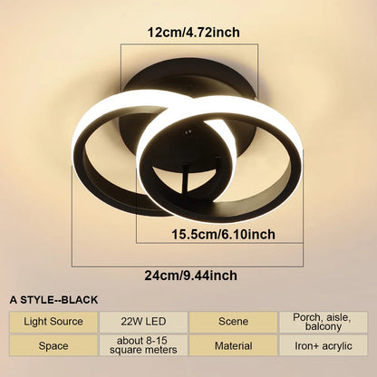 LED Ceiling Light Modern Aisle Ceiling Lamp Indoor Hallway Lighting Small Surface Mounted Fixtures Bedroom Balcony Office Lights