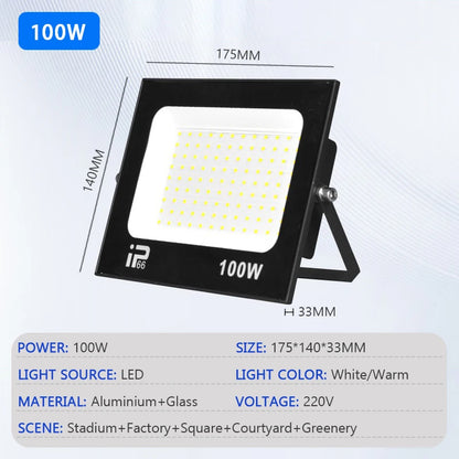Floodlight Outdoor LED IP66 Waterproof Path Light Spotlight 10W 20W 30W 50W 100W 200W Outdoor Garden Porch Courtyard Lamp - GlowMart