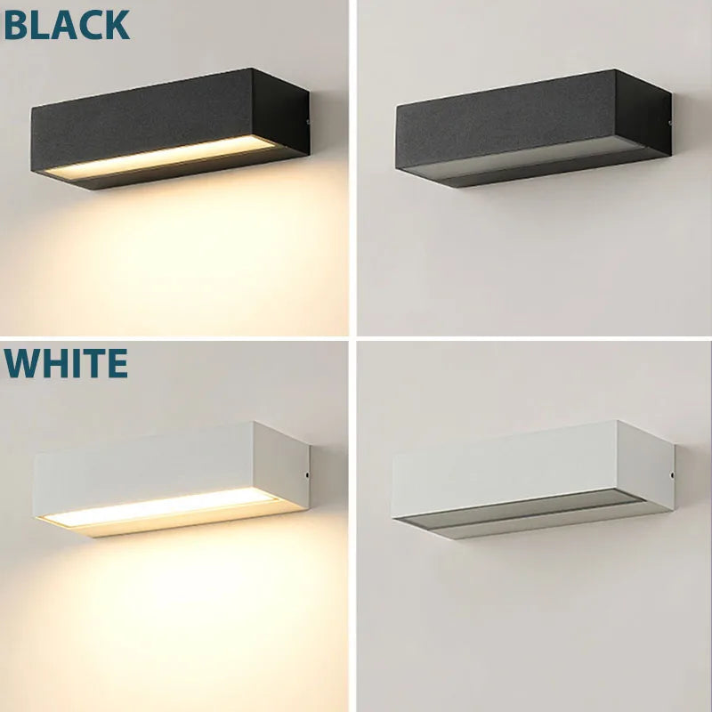 LED Outdoor Porch Wall Sconces Aluminum Exterior Wall Light Fixtures IP65 Waterproof Lamp for House Patio Doorway Garage Decorat - GlowMart