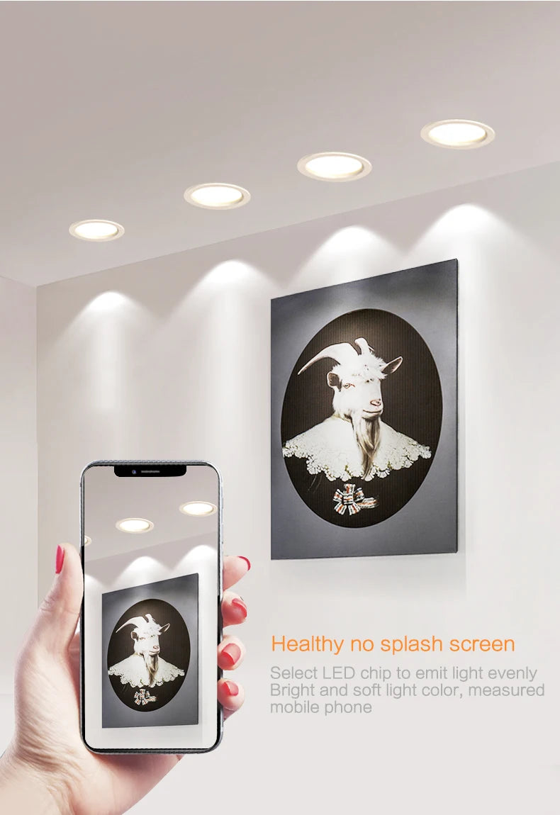 10Pack LED Downlight 220V Recessed Round Ceiling Dowm Light Bedroom Indoor Living Room For Home Decor Lighting LED Spot Lamp - GlowMart