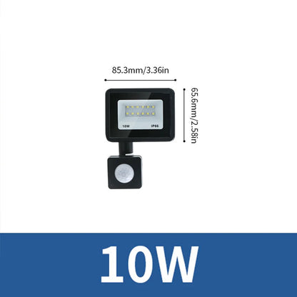 LED Flood Light PIR Motion Sensor 10W 20W 30W 50W 100W 150W 200W 300W AC220V IP66 Waterproof Spotlight Street Floodlight Outdoor - GlowMart