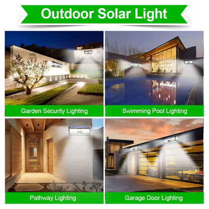 268 led Solar Led Light Outdoor Garden Decoration Wall Lamp With 4 Mode IP65 Waterproof Solar Motion Sensor Light for Yard Door
