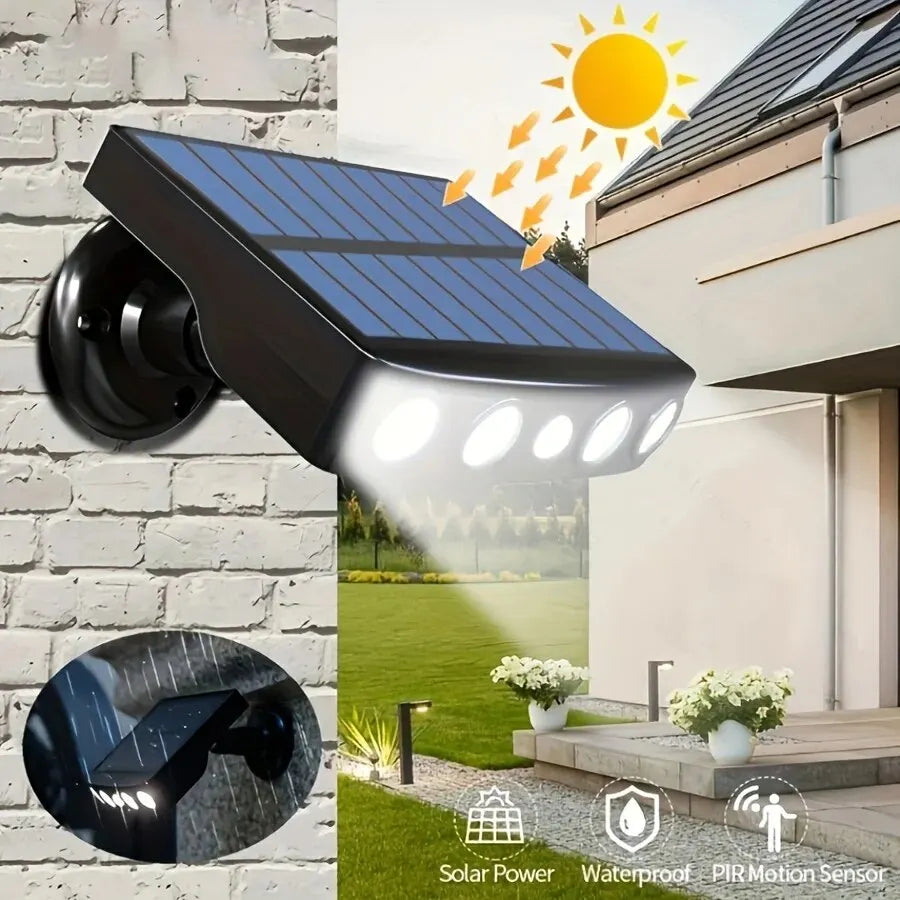 Powerful 4 LED Solar Security Lights Outdoor Decor Sensor Motion 3 Modes Street Waterproof Lamp Wall Night Work Light for Garden - GlowMart