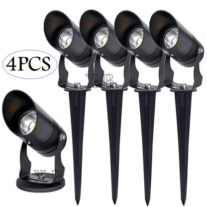 4PCS 1W 3W 5W 7W 10W LED Garden Lawn Lamp Outdoor LED Spike Light Waterproof Lighting Garden Path Spotlights AC 85-265V  DC12V - GlowMart