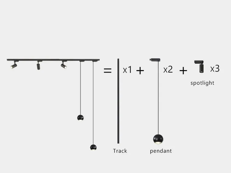 Surface mounted track lights, spotlights, LED restaurant chandeliers, living rooms without main lights, bar lamps, desk lamps - GlowMart