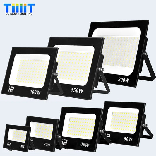 LED Floodlight Outdoor IP66 Waterproof Path Light Spotlight 10W 20W 30W 50W 100W 200W Outdoor Garden Porch Courtyard Lamp AC220V - GlowMart