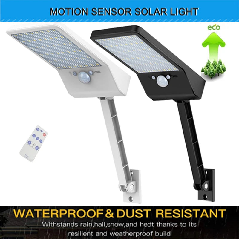 Solar Street Lights Outdoor Solar Lamp With Motion Sensor Security Lighting for Garden Patio Path Yard 3 Light Mode Waterproof - GlowMart