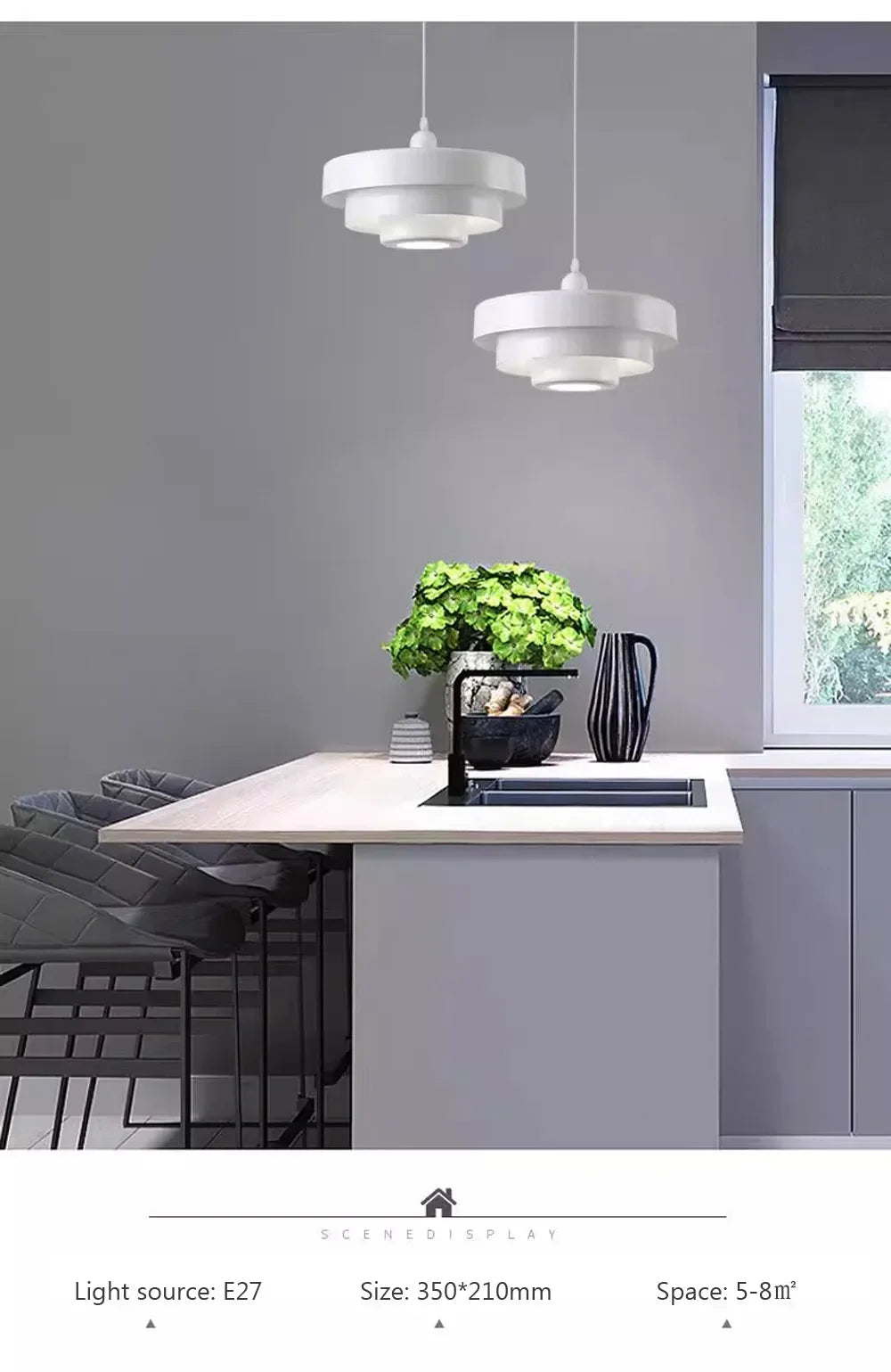 Nordic Pendant Light Medieval Aluminum Ceiling Chandelier for Living Room Bedroom Dining Room Bar Simple Indoor Home Decor Light - GlowMart