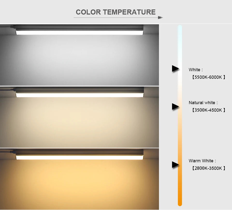 T5 Led Tube Light 220V 110V 230V 50cm Wall Lamp Bulb Light Lampada 15W Tobe lampa  For Home Indoor Basement Kitchen Lighting - GlowMart