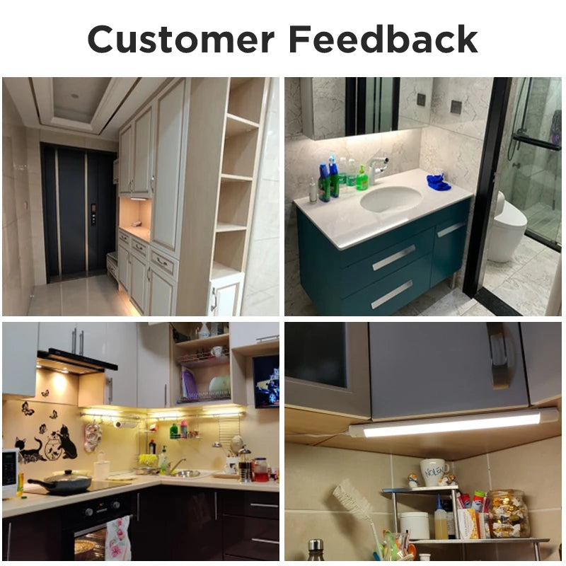 LED Tube Fixture Lamp Lighting Strip Home Highlight 220V LED Lights Bedroom Kitchen Cabinet Led Bulb Tube With Cable Light Tube - GlowMart