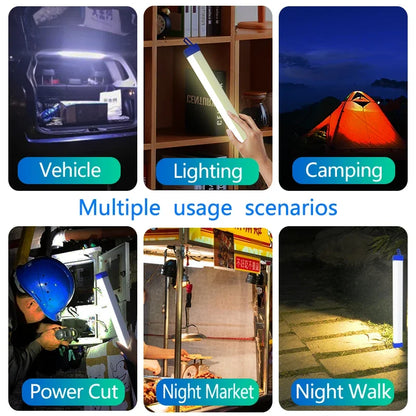 17/32/52CM LED Rechargeable Tube Camping Light Magnetic Suspension Portable Light Bulb Emergency Night Market Outdoor Lighting - GlowMart